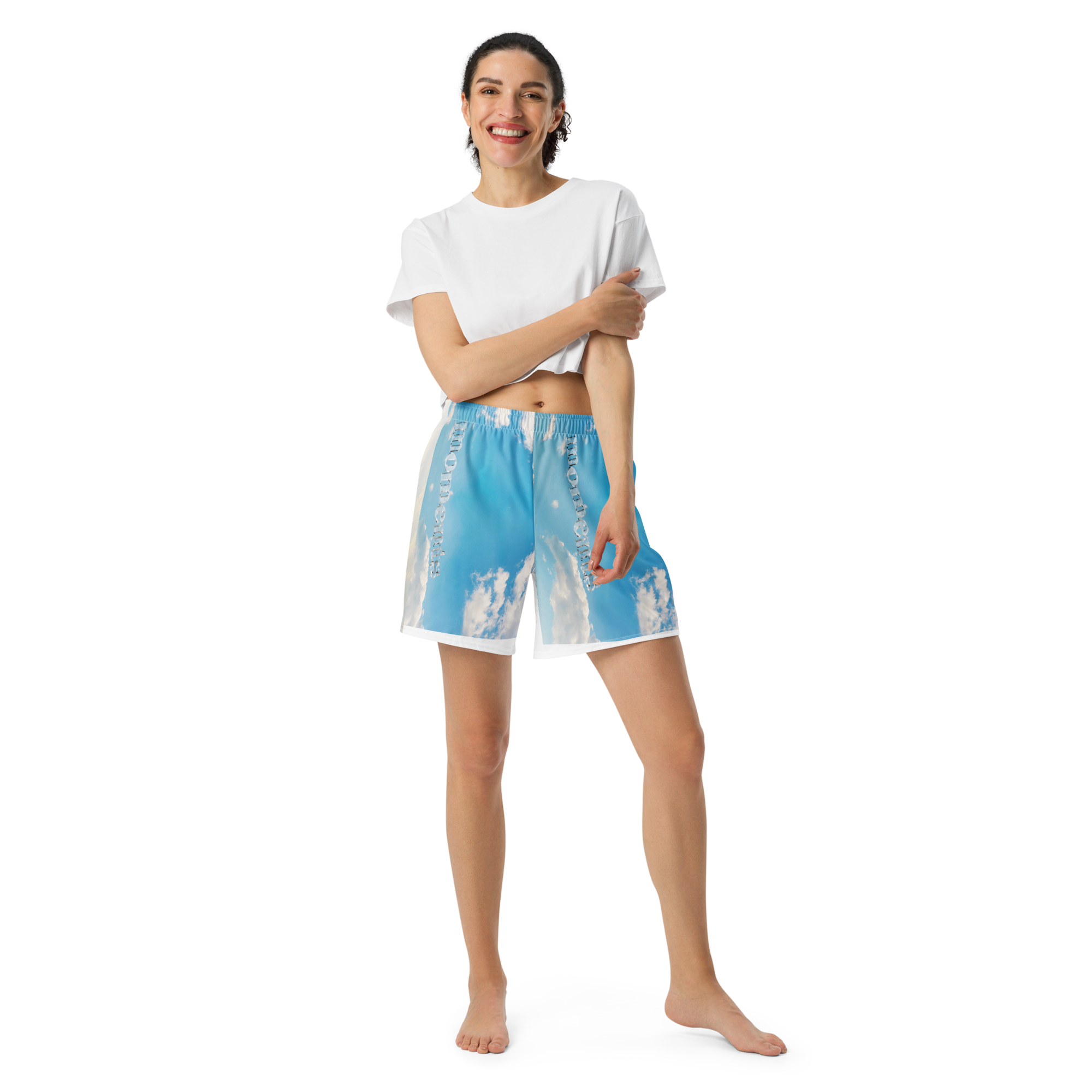 'MOMENTS' ALL-OVER PRINT ATHLETIC SHORTS (UNISEX)